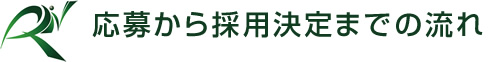 応募から採用決定までの流れ